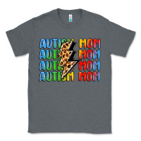Charcoal Heather autism mom lightning bolt Classic Tee - LillyAllenDesigns