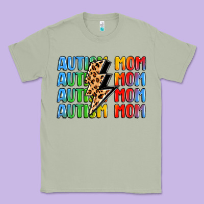 Autism Mom Lightning Bolt Classic Tee Designed By Lillyallendesigns