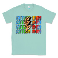 Seafoam autism mom lightning bolt Classic Tee - LillyAllenDesigns