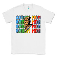 White autism mom lightning bolt Classic Tee - LillyAllenDesigns