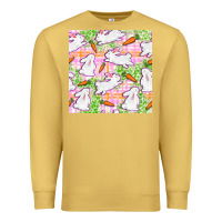 Antique Gold Easter Bunnies With Carrots Seamless Pattern Premium Sweatshirt - BundleAndBundleShop