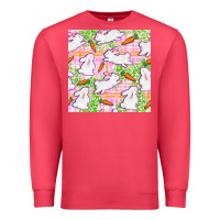 Cardinal Easter Bunnies With Carrots Seamless Pattern Premium Sweatshirt - BundleAndBundleShop