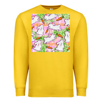 Lemon Easter Bunnies With Carrots Seamless Pattern Premium Sweatshirt - BundleAndBundleShop