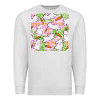 Oatmeal Heather Easter Bunnies With Carrots Seamless Pattern Premium Sweatshirt - BundleAndBundleShop
