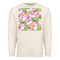 Sandshell Easter Bunnies With Carrots Seamless Pattern Premium Sweatshirt - BundleAndBundleShop