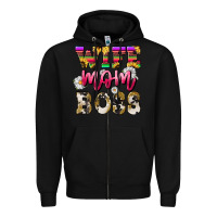 Black Wife mom boss daisy Mother's Day Zipper Hoodie - HowdyJamesFarm