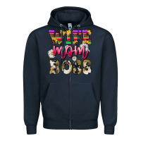 Navy Wife mom boss daisy Mother's Day Zipper Hoodie - HowdyJamesFarm