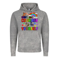 Cloud Rock courage to be yourself rainbow message Vintage Hoodie - LillyAllenDesigns