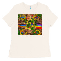 Bone st patricks day horseshoe shamrock rainbow gold Ladies Tee - RanaPortraitStore