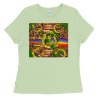 Matcha st patricks day horseshoe shamrock rainbow gold Ladies Tee - RanaPortraitStore