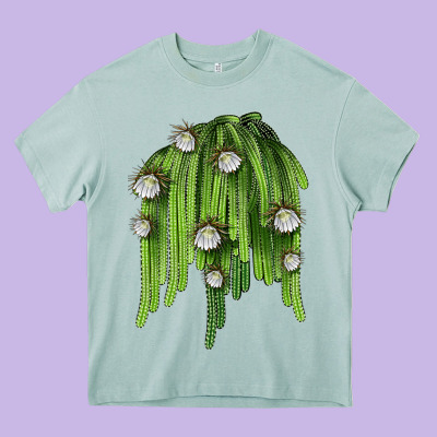 Selenicereus Cactus Heavy Core Tee Designed By Lillyallendesigns