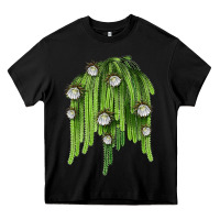 Black Selenicereus Cactus Heavy Core Tee - LillyAllenDesigns