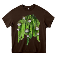 Chocolate Brown Selenicereus Cactus Heavy Core Tee - LillyAllenDesigns