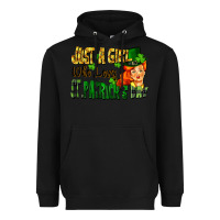 Black Just a girl who loves St. Patrick's Day Heavyweight Hoodie - FaDigitalArtStudio