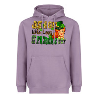 Lavender Just a girl who loves St. Patrick's Day Heavyweight Hoodie - FaDigitalArtStudio