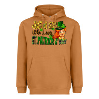 Meerkat Just a girl who loves St. Patrick's Day Heavyweight Hoodie - FaDigitalArtStudio