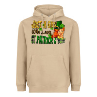 Mushroom Just a girl who loves St. Patrick's Day Heavyweight Hoodie - FaDigitalArtStudio
