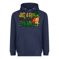 Navy Just a girl who loves St. Patrick's Day Heavyweight Hoodie - FaDigitalArtStudio