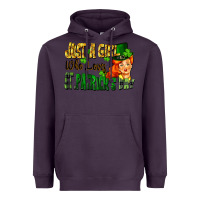 Plum Just a girl who loves St. Patrick's Day Heavyweight Hoodie - FaDigitalArtStudio
