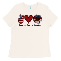Bone Peace Love America Ladies Tee - Jasminsmagicworld