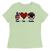 Matcha Peace Love America Ladies Tee - Jasminsmagicworld