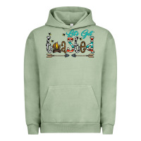 Pigment Oil Green let's get toasted Urban Hoodie - CowhideDigitalArt