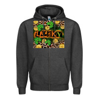 Charcoal Heather St. Patricks Day lucky Zipper Hoodie - CowGirlArtShop