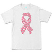 White breast cancer ribbon Premium Tee - MaliasSmallBusiness