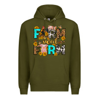 Army Green farm sweet farm western  olivia Premium Hoodie - OliviaCreatesArt