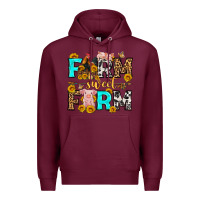Burgundy farm sweet farm western  olivia Premium Hoodie - OliviaCreatesArt