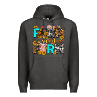 Charcoal Heather farm sweet farm western  olivia Premium Hoodie - OliviaCreatesArt