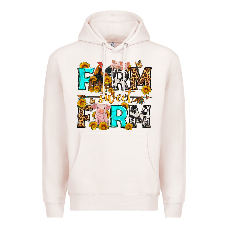 Farm Sweet Farm Western  Olivia Premium Hoodie by OliviaCreatesArt | Teevron