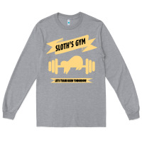 Heather Grey Sloth s Gym Long Sleeve Tee - Bettercallsaul