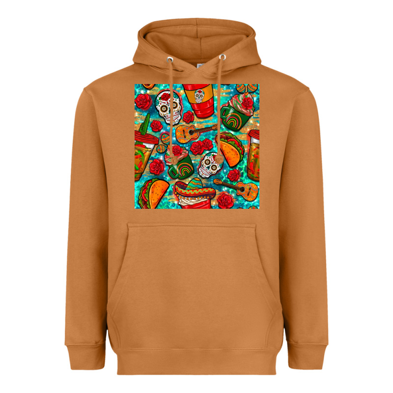 Hispanic Heritage Month Coffee Cups And Taco With Glitter And Leopard  Heavyweight Hoodie by BundleAndBundleShop | Teevron