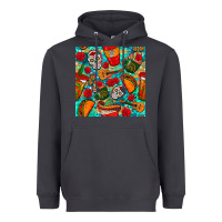 Smoke hispanic heritage month coffee cups and taco with glitter and leopard  Heavyweight Hoodie - BundleAndBundleShop