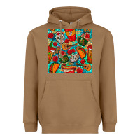 Toasted Coconut hispanic heritage month coffee cups and taco with glitter and leopard  Heavyweight Hoodie - BundleAndBundleShop