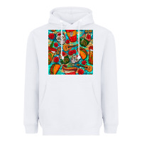 White hispanic heritage month coffee cups and taco with glitter and leopard  Heavyweight Hoodie - BundleAndBundleShop