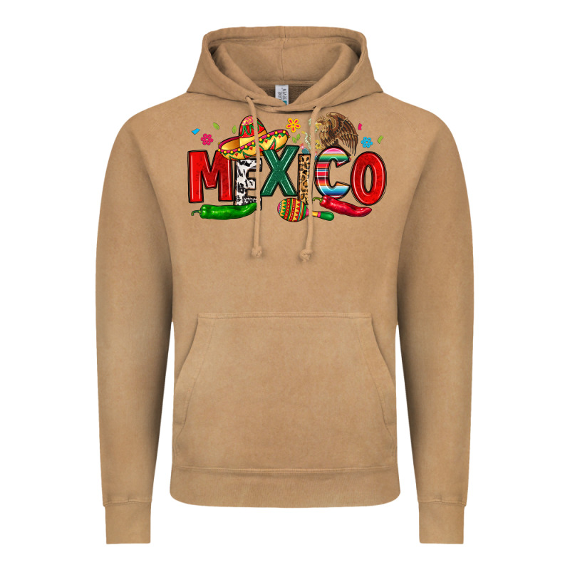 Colorful Mexico Collage Vintage Hoodie by LillyAllenDesigns | Teevron