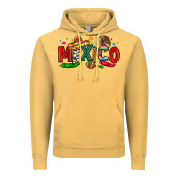 Vintage Mustard colorful mexico collage Vintage Hoodie - LillyAllenDesigns
