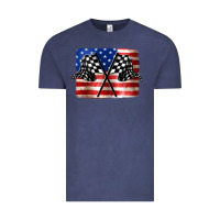 Vintage Denim American Racing Flag Vintage Tee - JahusDesignShop