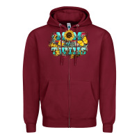 Burgundy Mom of twins sunflower mothers day Zipper Hoodie - HowdyJamesFarm