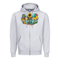 Heather Grey Mom of twins sunflower mothers day Zipper Hoodie - HowdyJamesFarm
