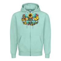 Seafoam Mom of twins sunflower mothers day Zipper Hoodie - HowdyJamesFarm
