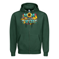 Sports Green Mom of twins sunflower mothers day Zipper Hoodie - HowdyJamesFarm