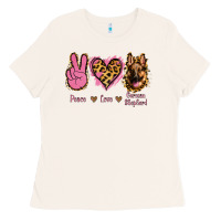 Bone Peace Love German Shepherd Ladies Tee - Jasminsmagicworld