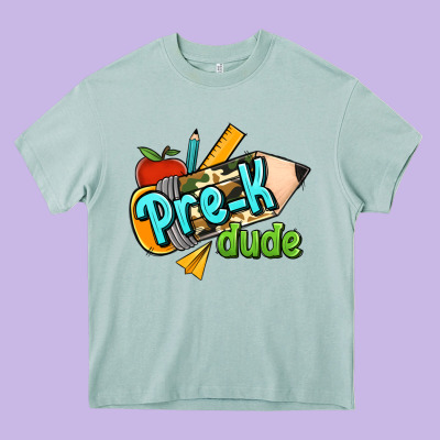 Pre K Dude Heavy Core Tee Designed By Jasminsmagicworld
