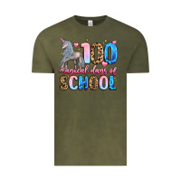 Vintage Olive 100 magical days of school Vintage Tee - LillyAllenDesigns