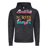Vintage Black caregiver because nurses need heroes Vintage Hoodie - LillyAllenDesigns