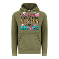 Vintage Olive caregiver because nurses need heroes Vintage Hoodie - LillyAllenDesigns