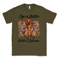 Army Green life is better with a labrador Classic Tee - JahusDesignShop